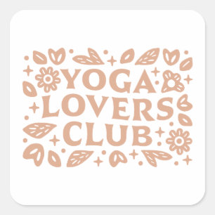 Yoga-Liebhaber-Club Yogi-Mädchen-Besties-Gruppentr Quadratischer Aufkleber