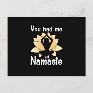 Yoga Liebhaber   Du hast mich bei Namaste Postkarte