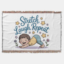Yoga-Liebhaber mit Stretch-Lachen wiederholt