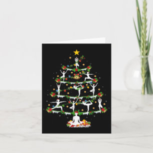 Yoga-Liebhaber Xmas-Beleuchtung Yoga-Weihnachtsbau Karte