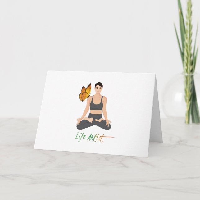 Yoga Life Artist Slogan Giro del Malcantone Pose Karte (Vorderseite)