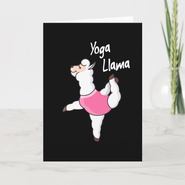 Yoga Llama Funny Meditation Yogi Geschenk Karte (Vorderseite)