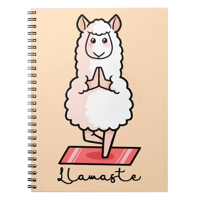 Yoga Llama - Llamaste Notizblock (Vorderseite)