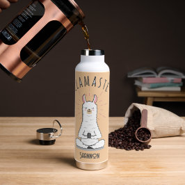 Yoga Llama - Llamaste Pub Monogramm Name Trinkflasche