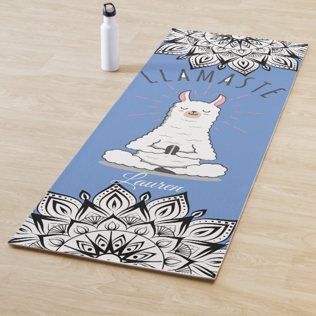 Yoga Llama - Llamaste Pun Mindfulness Mandala Name Yogamatte (Beispiel)