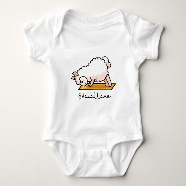 Yoga llama - Svanallama Baby Strampler (Vorderseite)