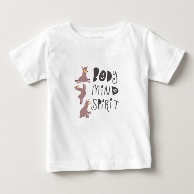 Yoga Llamas Baby T-shirt (Vorderseite)