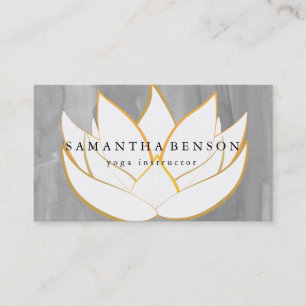 Yoga-Logo für elegante Schwarz-Weiß-Blume Visitenkarte