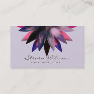 Yoga-Lotos-Blumen-MeditationWatercolor Visitenkarte