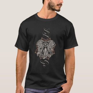 Yoga Lotus Blume mit Elefant Gelassen Go T-Shirt