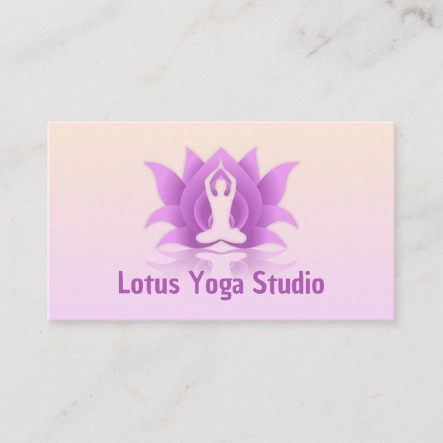 Yoga Lotus Blume Pose Visitenkarte (Vorderseite)