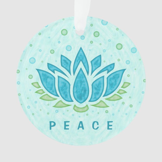 Yoga Lotus Blume Zen | Textvorlage Ornament (Vorderseite)