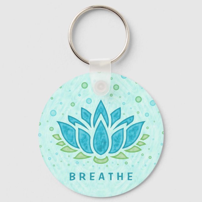 Yoga Lotus Blume Zen | Textvorlage Schlüsselanhänger (Vorderseite)