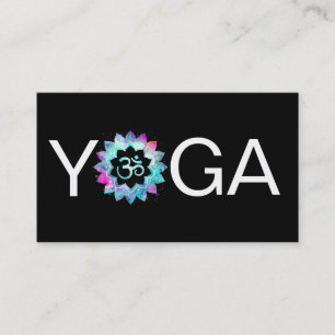 ~* Yoga Lotus Mandala Lehrerin Lehrerin Om Om Visitenkarte
