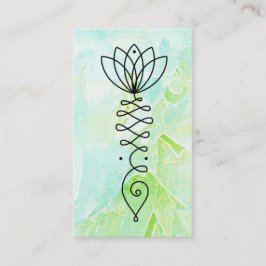 *~* Yoga Lotus Pastel Peony Massage Reiki Healer Visitenkarte