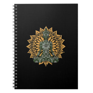 Yoga Lotus Pose Zen Graphic Notizblock