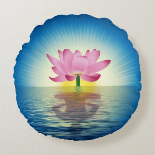 Yoga Lotus Rundes Kissen