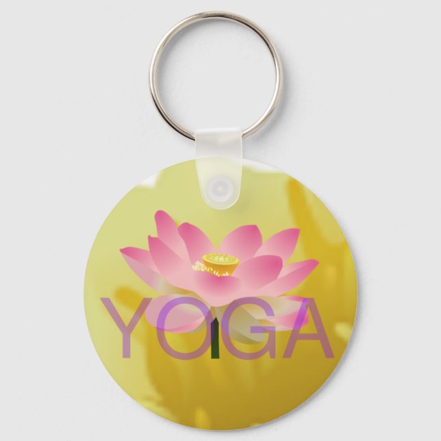 Yoga-Lotus-Schlüsselanhänger Schlüsselanhänger (Vorderseite)