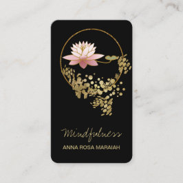 *~* Yoga Lotus Water Lily Mindfulfulness Glitzer Visitenkarte