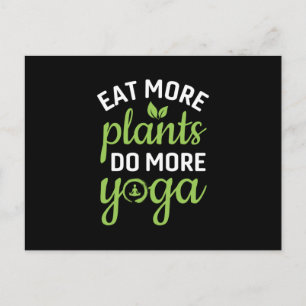 Yoga Lover Essen Sie mehr Pflanze mehr Yoga Postkarte