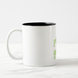 Yoga Lover Essen Sie mehr Pflanze mehr Yoga Zweifarbige Tasse