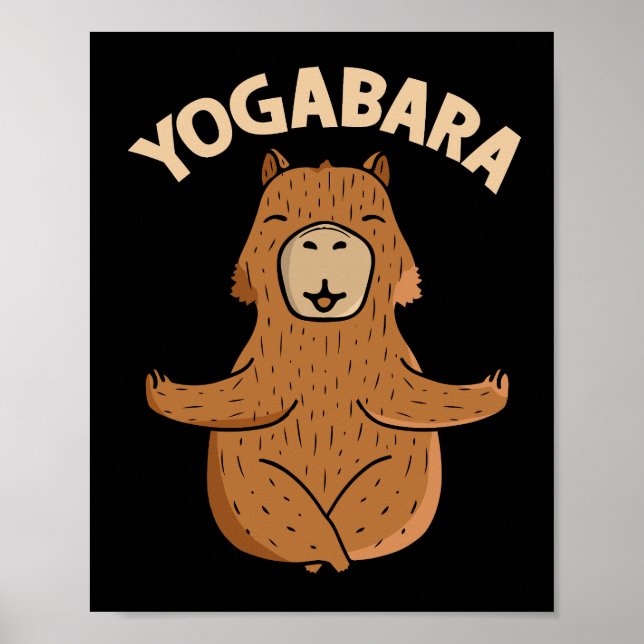 Yoga Lover Geschenk Frauen Capybara Medizin Yoga Poster (Vorne)