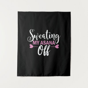 Yoga Lover   Meine Asana abschwitzen Wandteppich
