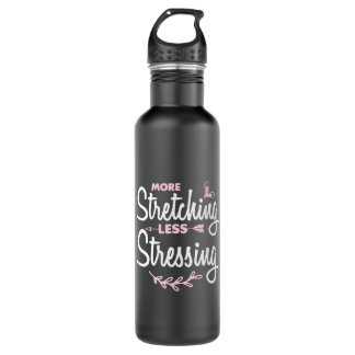 Yoga Lover | More Stretching Less Stressing Edelstahlflasche