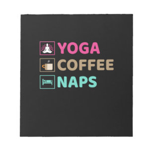 Yoga Lover Yoga Coffee Nickerchen Notizblock