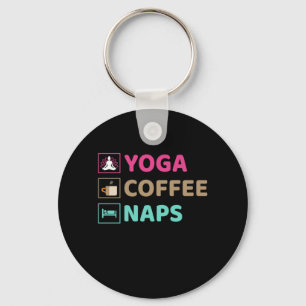 Yoga Lover Yoga Coffee Nickerchen Schlüsselanhänger