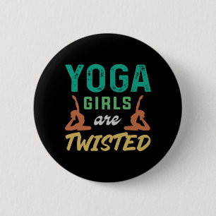 Yoga Lover Yoga Girls sind geflechtet Button