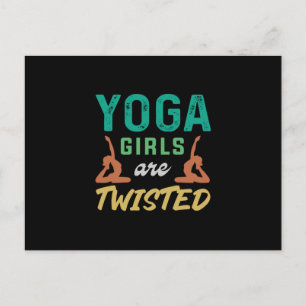 Yoga Lover Yoga Girls sind geflechtet Postkarte