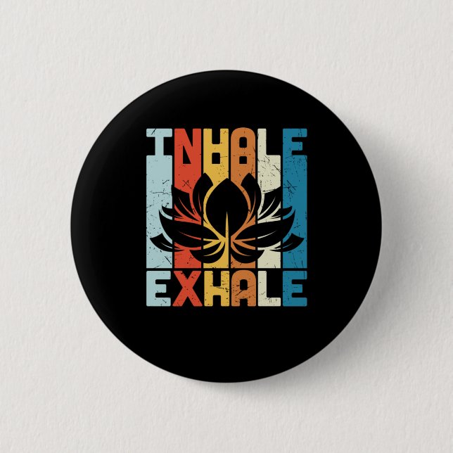 Yoga Lover | Yoga Inhale Button (Vorderseite)