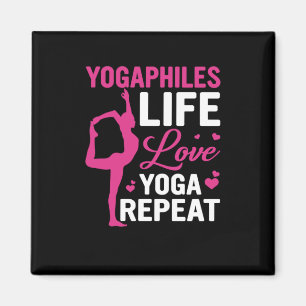 Yoga Lover   Yoga Life Liebe Yoga Wiederholung Magnet