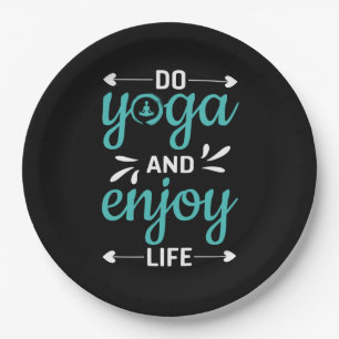 Yoga Lover Yoga machen und das Leben genießen Pappteller