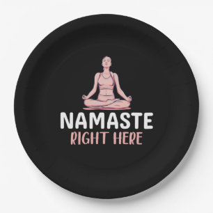 Yoga Lover Yoga Namaste hier Pappteller