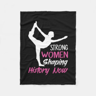 Yoga Lover Yoga Strong Woman Fleecedecke