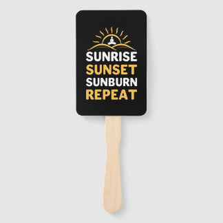 Yoga Lover | Yoga Sunrise Sunset Sunburn Repeat Fächer
