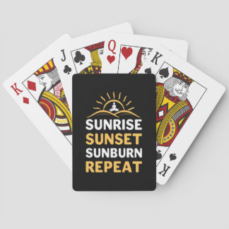 Yoga Lover | Yoga Sunrise Sunset Sunburn Repeat Spielkarten