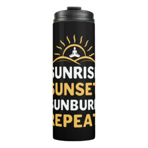 Yoga Lover   Yoga Sunrise Sunset Sunburn Repeat Thermosbecher