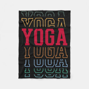 Yoga Lustiger mehrschichtiger Text Instructor Coac Fleecedecke