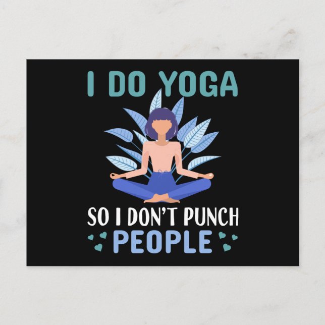 Yoga machen, damit ich nicht Leute punch Postkarte (Vorderseite)