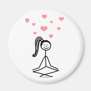 Yoga-Mädchen Magnet