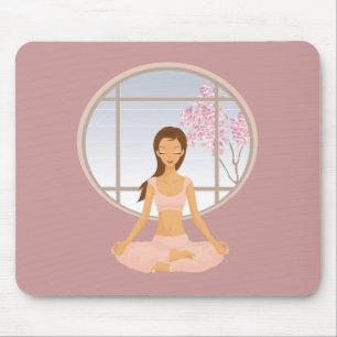 Yoga-Mädchen Mousepad