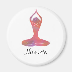 Yoga-Mädchen Namaste Magnet