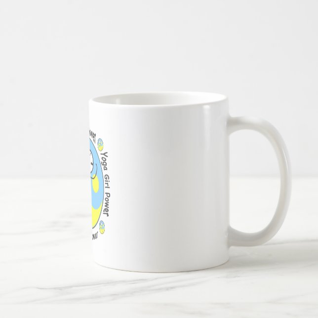 Yoga-Mädchen-Power-Logo Kaffeetasse (Rechts)