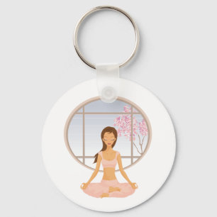 Yoga-Mädchen Schlüsselanhänger