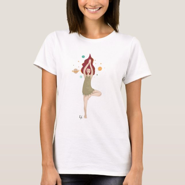 Yoga-Mädchen T-Shirt (Vorderseite)