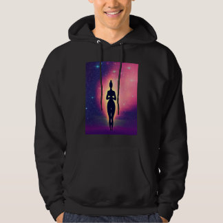 Yoga-Mädchen weibliche Sonnengruß-Meditation Chakr Hoodie