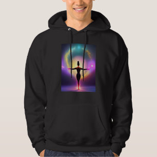 Yoga-Mädchen weibliche Sonnengruß-Meditation Chakr Hoodie